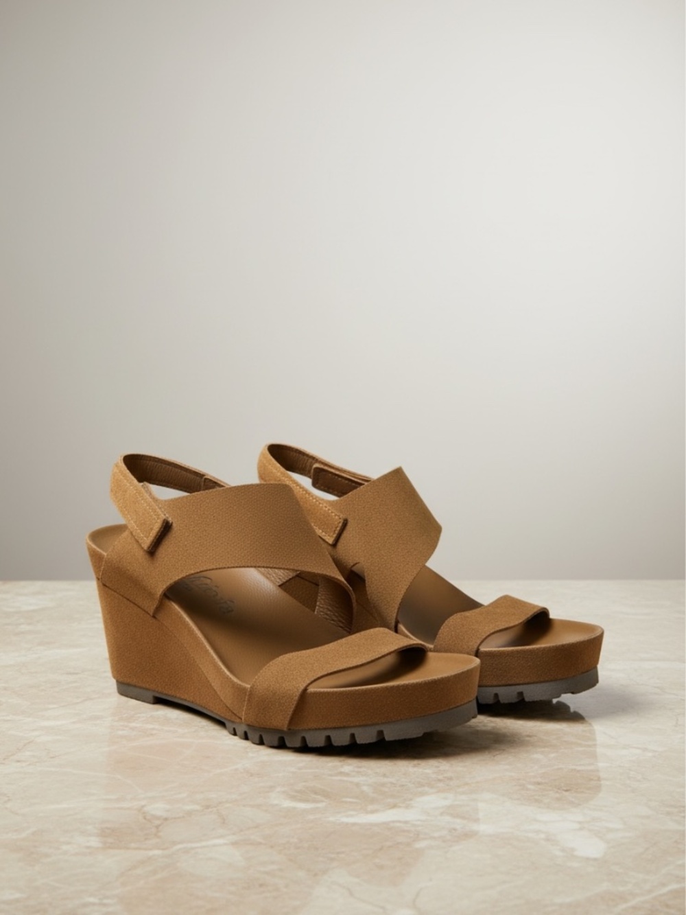 Pedro Garcia Brown Suede Ankle Strap Platform Wedge Sandal Size 42 - Picture 13 of 13